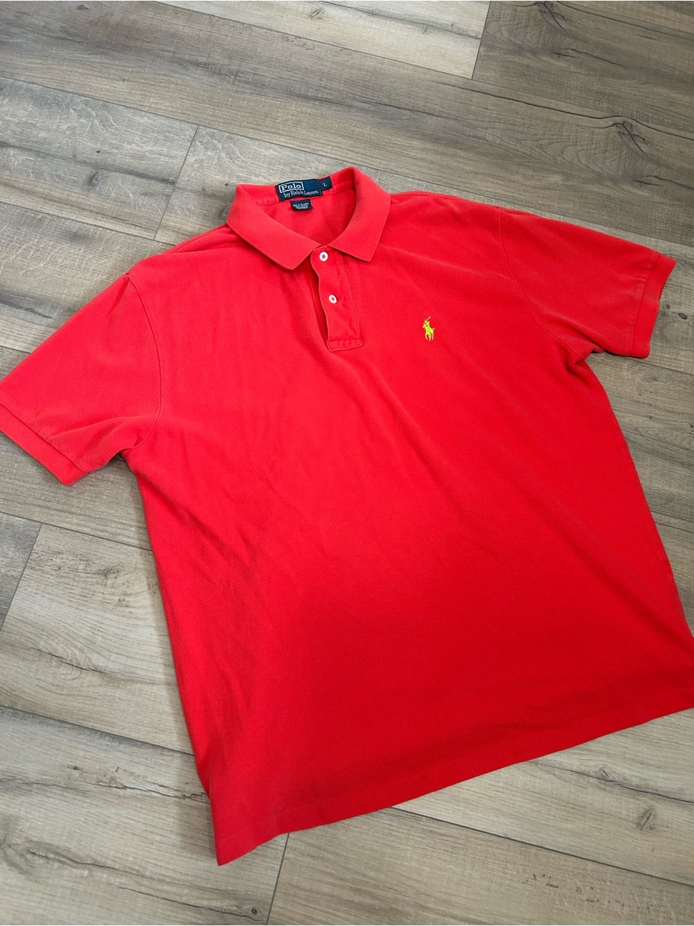Polo by Ralph Lauren Red Polo with Yellow Pony Embroidery